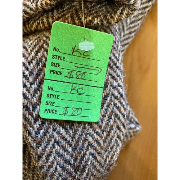 Stanley Blacker Tweed Blazer 44 Men Brown Harris Academy Award Clothes Los Angel - Picture 11 of 11